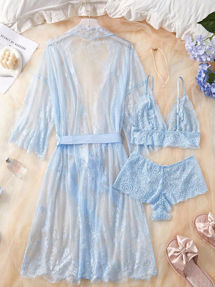 1pc Sexy Sleeveless Velvet & Lace Mini Slip Dress
