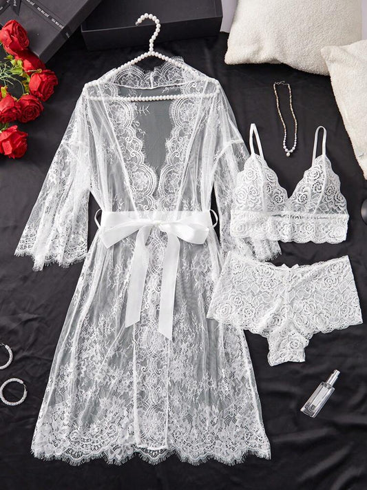 1pc Sexy Sleeveless Velvet & Lace Mini Slip Dress