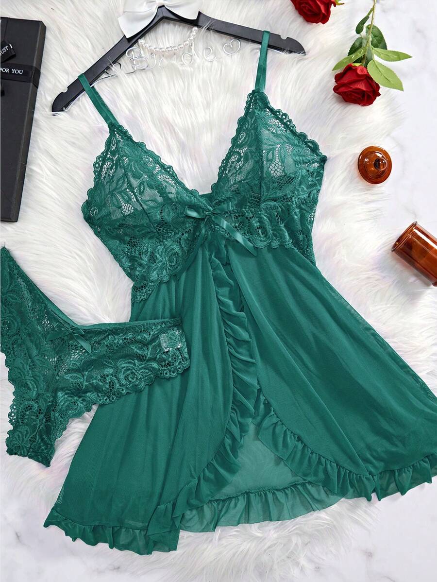 Lingerie Set For Women, Sexy Lingerie Nightgown Made Of Net Fabric, Strap Nightgown, Suitable For Home, Hotel, Valentine's Day, Sexy Nightgown,Sexy Lingerie