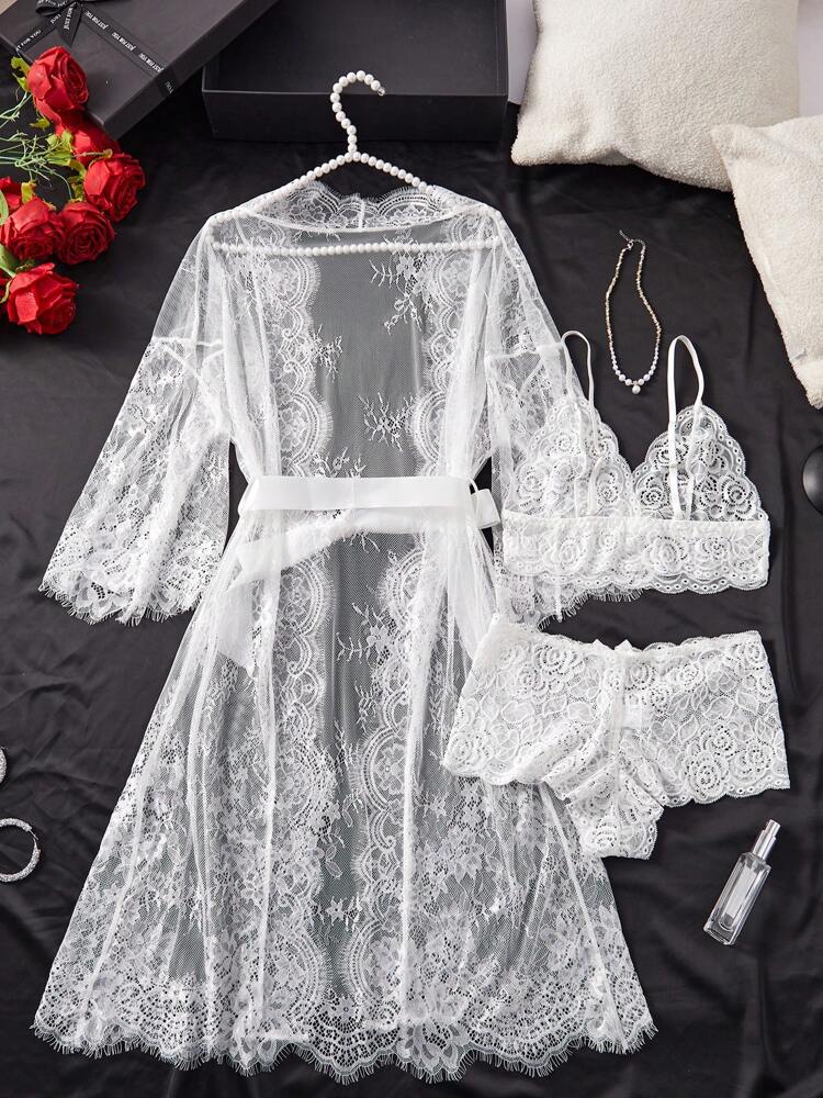 1pc Sexy Sleeveless Velvet & Lace Mini Slip Dress